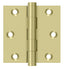 Deltana DSB33-UNL 3" x 3" Square Hinge; Unlacquered Bright Brass Finish