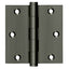 Deltana DSB3515A 3-1/2" x 3-1/2" Square Hinge; Antique Nickel Finish