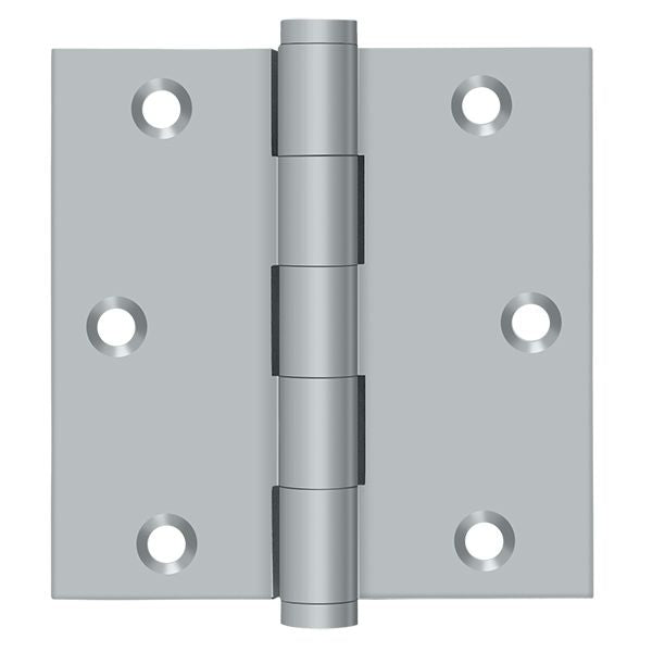 Deltana DSB3526D 3-1/2" x 3-1/2" Square Hinge; Satin Chrome Finish