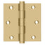Deltana DSB354 3-1/2" x 3-1/2" Square Hinge; Satin Brass Finish