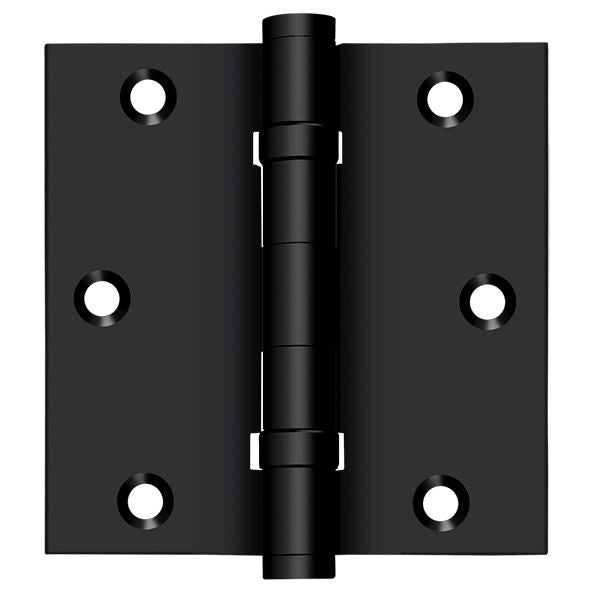 Deltana DSB35B19 3-1/2" x 3-1/2" Square Hinge; Ball Bearings; Black Finish