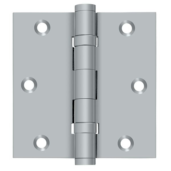 Deltana DSB35B26D 3-1/2" x 3-1/2" Square Hinge; Ball Bearings; Satin Chrome Finish