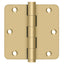 Deltana DSB35R44 3-1/2" x 3-1/2" x 1/4" Radius Hinge; Satin Brass Finish