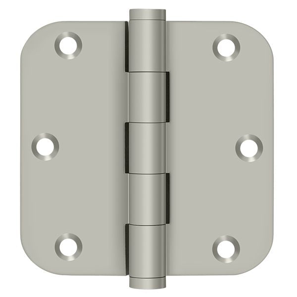 Deltana DSB35R515 3-1/2" x 3-1/2" x 5/8" Radius Hinge; Satin Nickel Finish