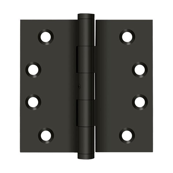 Deltana DSB410B 4" x 4" Square Hinge; Oil Rubbed Bronze Finish