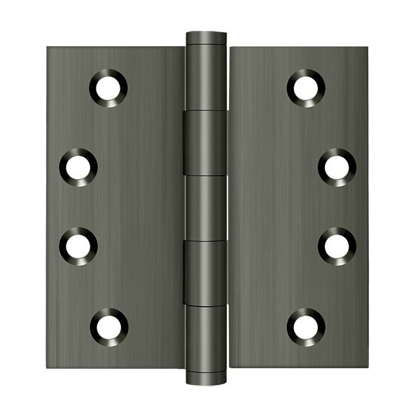 Deltana DSB415A 4" x 4" Square Hinge; Antique Nickel Finish