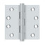 Deltana DSB426 4" x 4" Square Hinge; Bright Chrome Finish