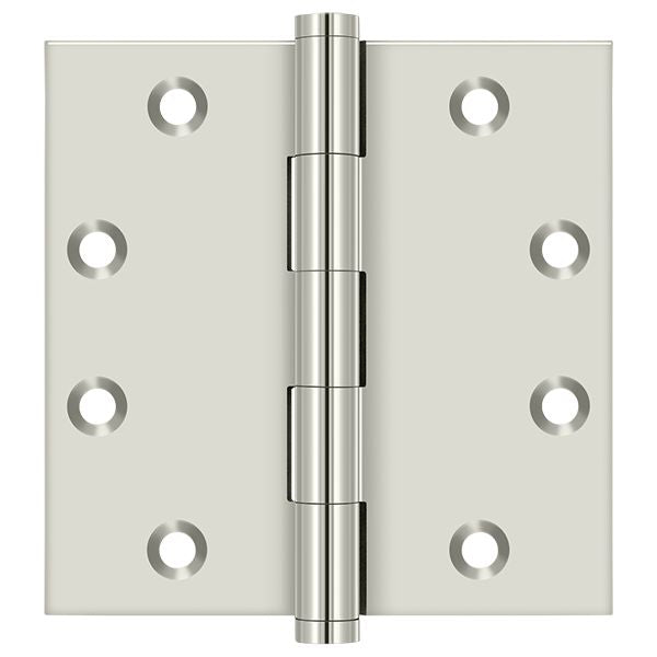 Deltana DSB4514 4-1/2" x 4-1/2" Square Hinge; Bright Nickel Finish