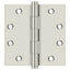 Deltana DSB4514 4-1/2" x 4-1/2" Square Hinge; Bright Nickel Finish