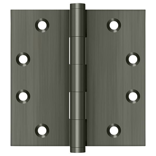Deltana DSB4515A 4-1/2" x 4-1/2" Square Hinge; Antique Nickel Finish