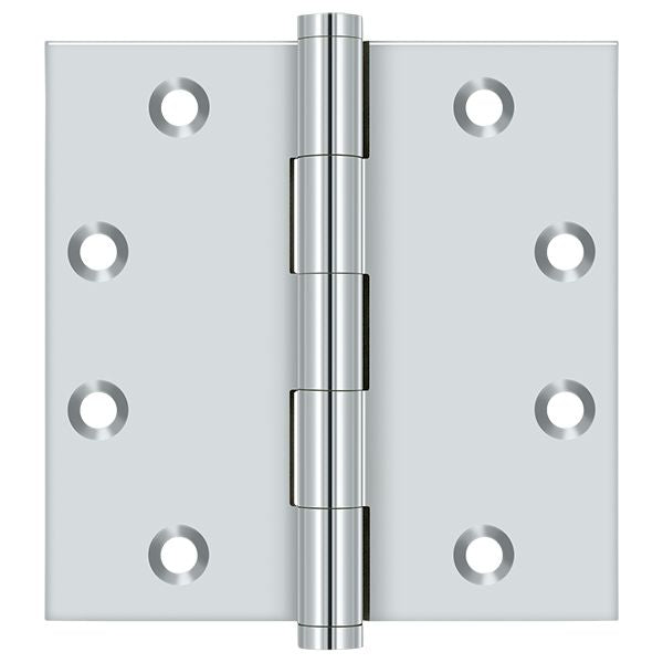 Deltana DSB4526 4-1/2" x 4-1/2" Square Hinge; Bright Chrome Finish