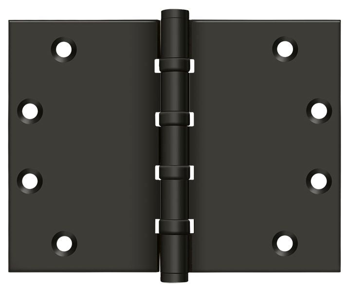 Deltana DSB4560BB10B 4-1/2" x 6" Square Corner Hinge; Oil Rubbed Bronze Finish