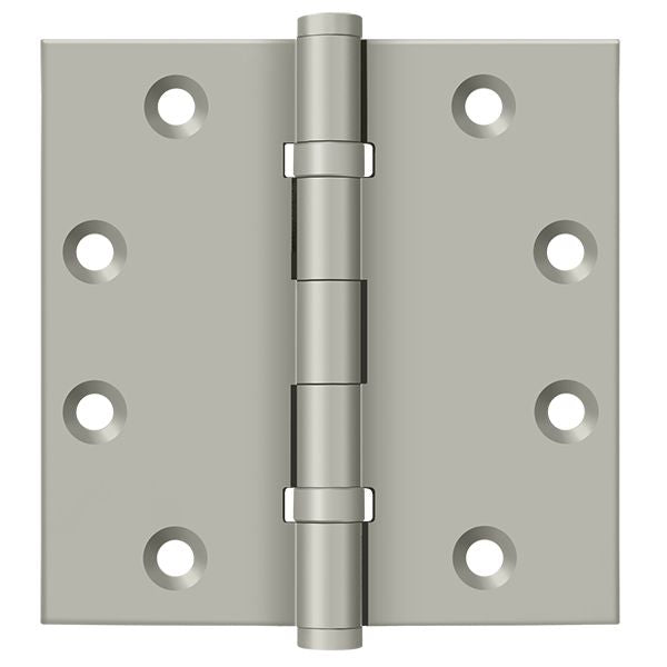 Deltana DSB45B15 4-1/2" x 4-1/2" Square Hinge; Ball Bearings; Satin Nickel Finish