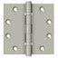 Deltana DSB45B15 4-1/2" x 4-1/2" Square Hinge; Ball Bearings; Satin Nickel Finish