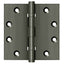 Deltana DSB45B15A 4-1/2" x 4-1/2" Square Hinge; Ball Bearings; Antique Nickel Finish