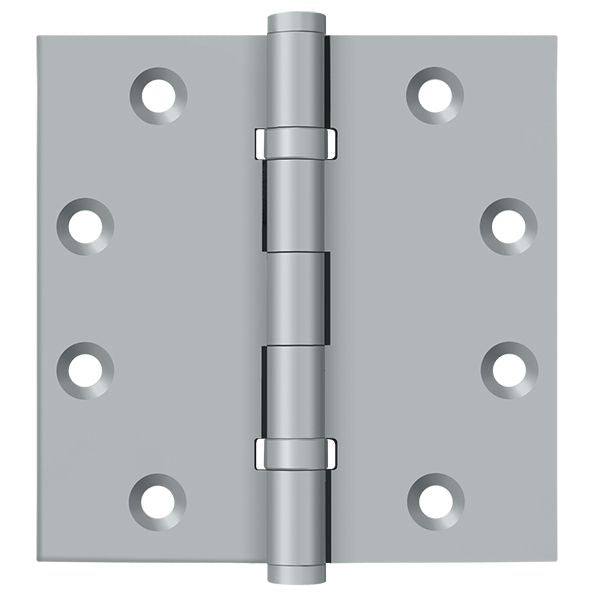Deltana DSB45B26D 4-1/2" x 4-1/2" Square Hinge; Ball Bearings; Satin Chrome Finish