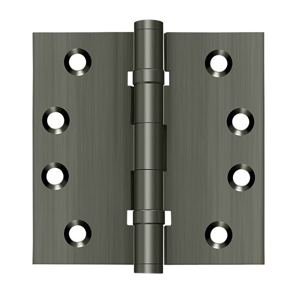 Deltana DSB4B15A 4" x 4" Square Hinge; Ball Bearings; Antique Nickel Finish