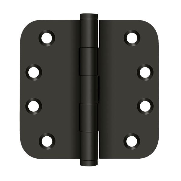 Deltana DSB4R510B 4" x 4" x 5/8" Radius Hinge; Oil Rubbed Bronze Finish