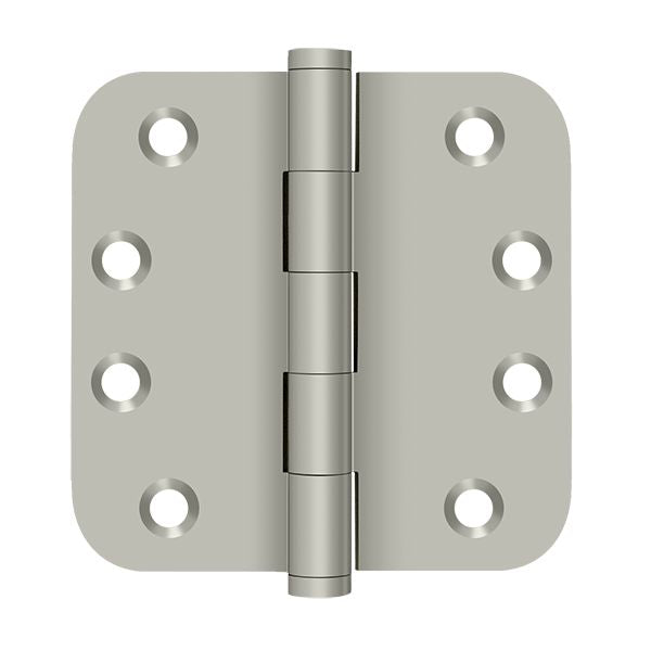 Deltana DSB4R515 4" x 4" x 5/8" Radius Hinge; Satin Nickel Finish