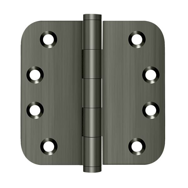 Deltana DSB4R515A 4" x 4" x 5/8" Radius Hinge; Antique Nickel Finish