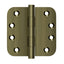 Deltana DSB4R55 4" x 4" x 5/8" Radius Hinge; Antique Brass Finish