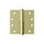 Deltana DSBLO43UNLLH Left Hand 4" x 4" Square Lift-Off Hinge Unlacquered Brass Finish