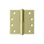 Deltana DSBLO43UNLRH Right Hand 4" x 4" Square Lift-Off Hinge Unlacquered Brass Finish