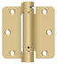 Deltana DSH35R44 3-1/2" x 3-1/2" x 1/4" Spring Hinge; Satin Brass Finish
