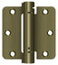 Deltana DSH35R45 3-1/2" x 3-1/2" x 1/4" Spring Hinge; Antique Brass Finish