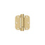 Deltana DSH35R53/4 3-1/2" x 3-1/2" x 5/8" Spring Hinge; Bright Brass By Satin Brass Finish