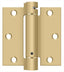 Deltana DSH35U4 3-1/2" x 3-1/2" Spring Hinge; Satin Brass Finish