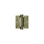 Deltana DSH35U5 3-1/2" x 3-1/2" Spring Hinge; Antique Brass Finish