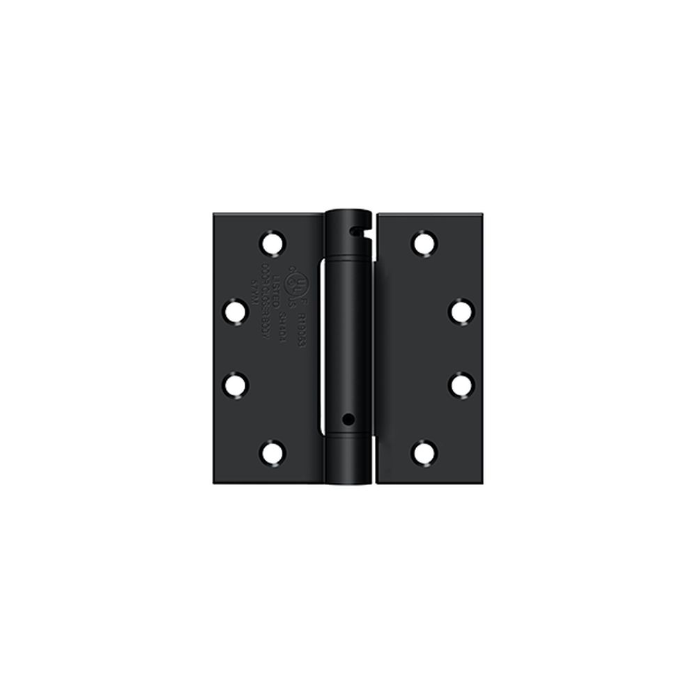 Deltana DSH45U1B 4-1/2" x 4-1/2" Spring Hinge Paint Black Finish