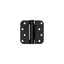Deltana DSH4R51B 4" x 4" 5/8" Radius Spring Hinge; Flat Black Finish