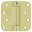 Deltana DSH4R52D 4" x 4" 5/8" Radius Spring Hinge; Zinc Dichromate Plated Finish