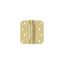 Deltana DSH4R53/4 4" x 4" 5/8" Radius Spring Hinge; Bright Brass By Satin Brass Finish