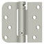 Deltana DSH4SR515-LH Left Hand 4" x 4" 5/8" Radius by Square Spring Hinge; Satin Nickel Finish