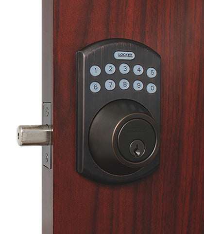Lockey E915OIL Electronic Keypad Deadbolt with Remote Control Oil Rubbed Bronze Finish