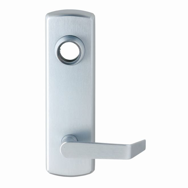 Dexter Commercial ED1000TCLRMRESCNCUS26D Classroom Lever Exit Device Trim with Regular Lever Less Cylinder Satin Chrome Finish