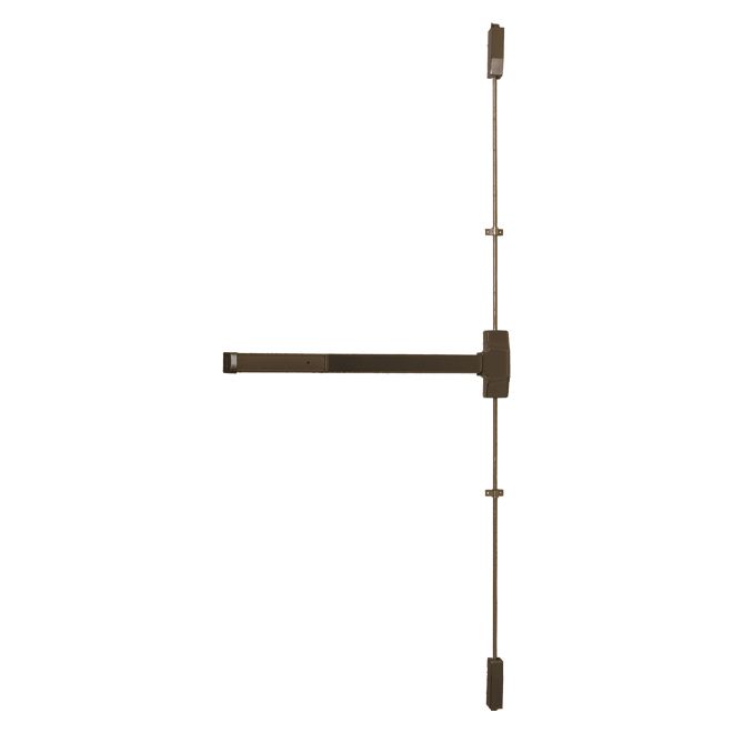 Dexter Commercial ED1000VEO3FT7FTDHUS10B 3' x 7' Grade 1 Surface Vertical Rod Exit Only Exit Device Oil Rubbed Bronze Finish