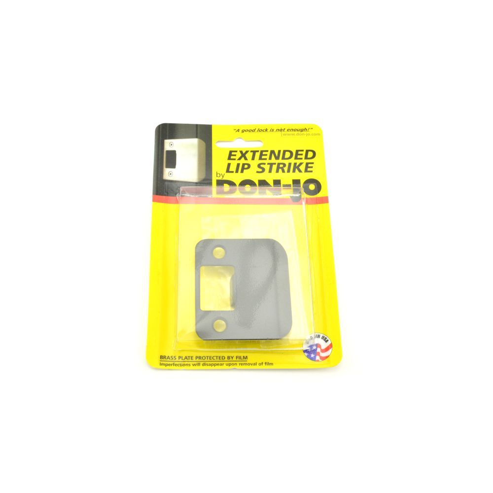 Don-Jo EL115DURC 2-1/4" Full Lip Strike with 1-1/2" Extended Lip with Round Corners Dark Bronze Finish