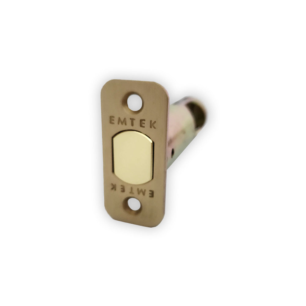 Emtek EMDBL234R4 Radius Deadbolt Latch 2-3/4" Backset Satin Brass Finish