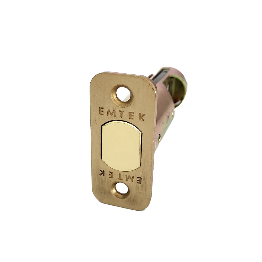 Emtek EMDBL238R4 Radius Deadbolt Latch 2-3/8" Backset Satin Brass Finish