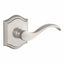 Baldwin Reserve ENCURTAR150 Entry Curve Lever and Traditional Arch Rose with 6AL Latch and Dual Strike Satin Nickel Finish