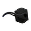 Baldwin Reserve ENCURTAR190 Entry Curve Lever and Traditional Arch Rose with 6AL Latch and Dual Strike Satin Black Finish