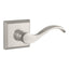 Baldwin Reserve ENCURTSR150 Entry Curve Lever and Traditional Square Rose with 6AL Latch and Dual Strike Satin Nickel Finish
