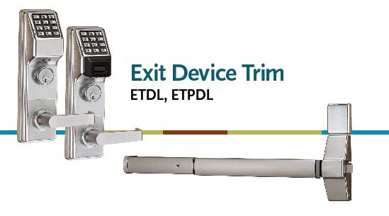Alarm Lock ETDLS1G26DV99 Trilogy Exit Trim with Straight Lever for VD99 Satin Chrome Finish