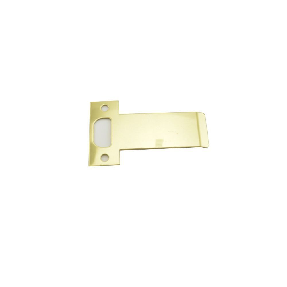 Don-Jo ETS104605 2-3/4" T Strike with 4" Extended Lip Bright Brass Finish