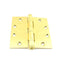 Best Hinges FBB1794124 4-1/2" x 4-1/2" Steel Full Mortise Ball Bearing Standard Weight Square Corner Hinge # 068784 Satin Brass Finish