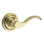 Baldwin Reserve FDCURTRR003 Full Dummy Curve Lever and Traditional Round Rose Lifetime Brass Finish